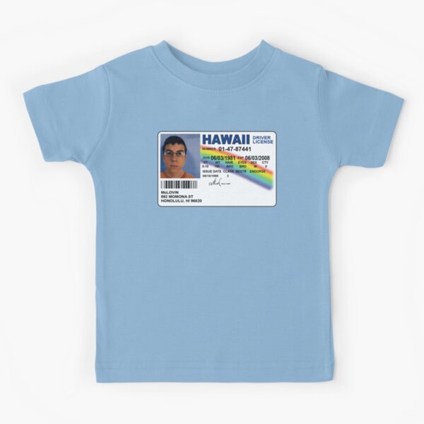 mclovin fake id t shirt