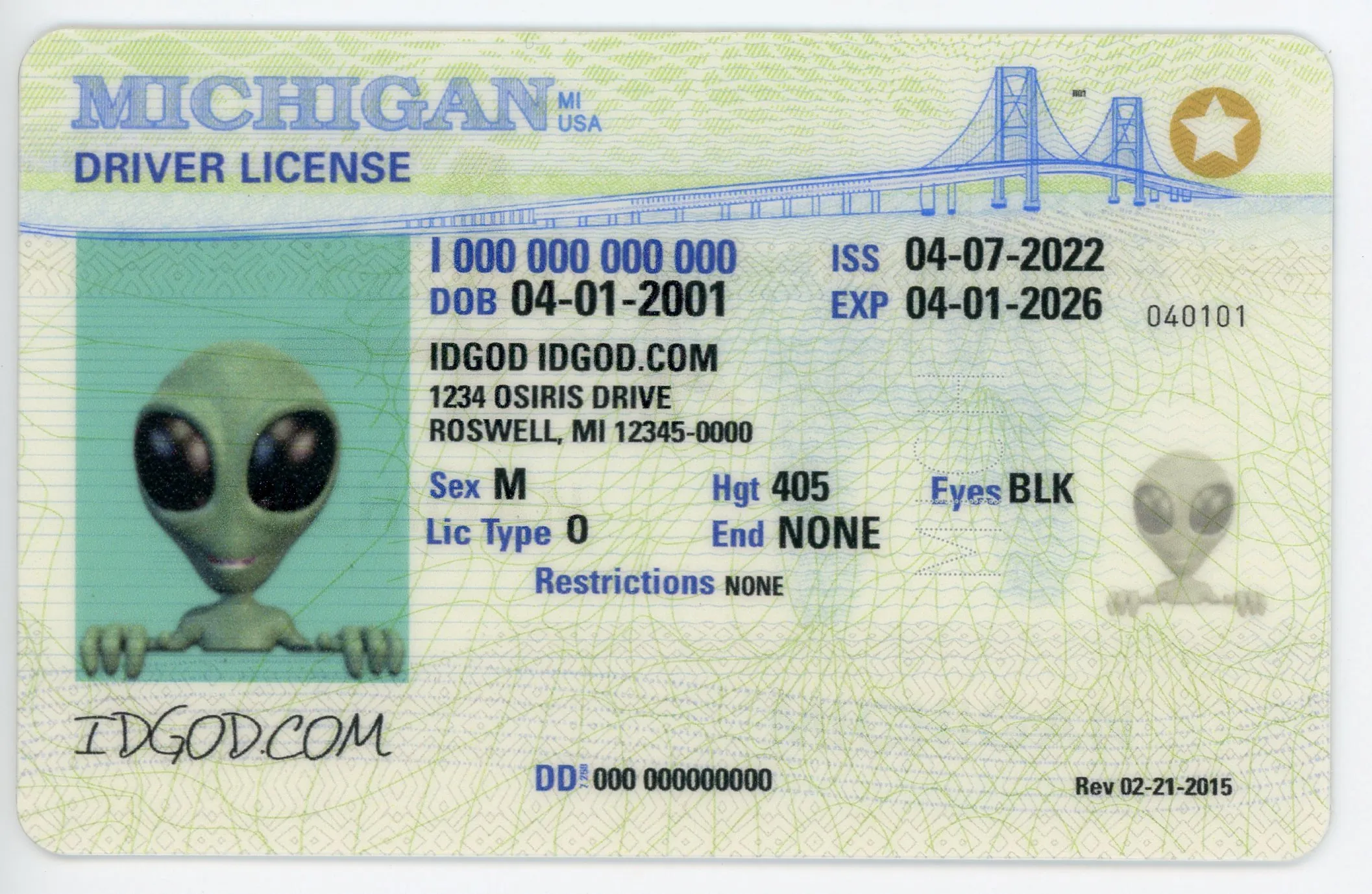 Michigan Fake Id Front And Back