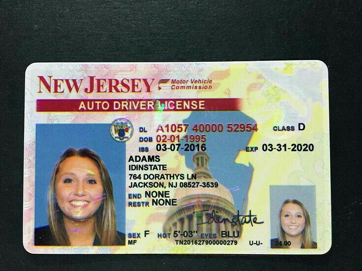 New Jersey Scannable fake id
