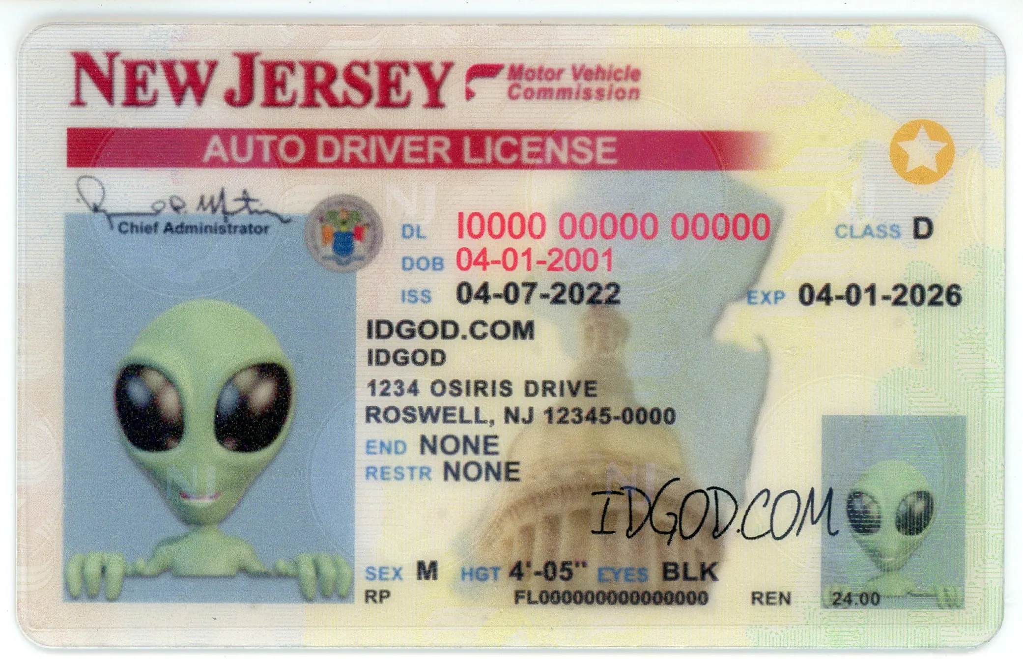 New Jersey Scannable fake id