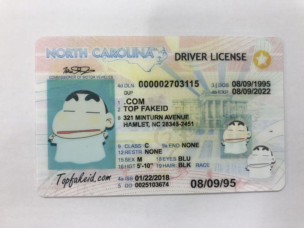 North Carolina Scannable fake id